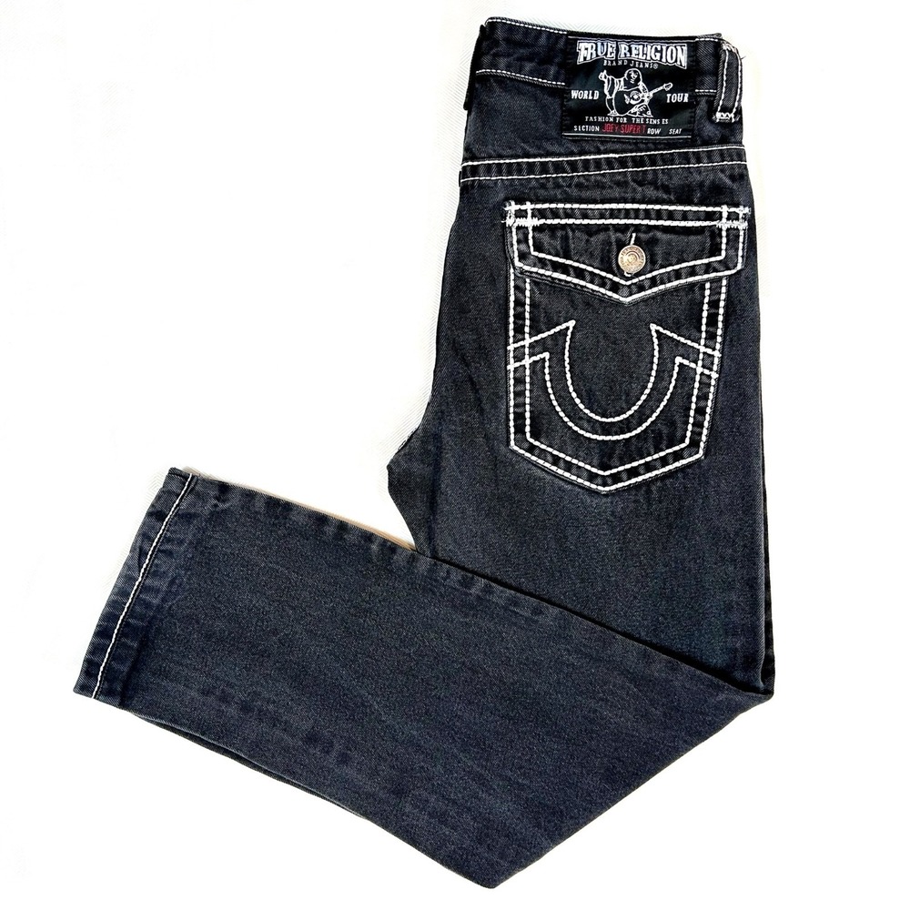 True Religion Joey Super T Jeans Flap Pocket - Thick Stitch Size 34 Mens USA